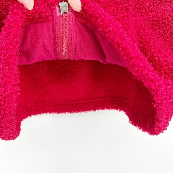 Teddy Bear Fleece Hooded Vest Size M Colorful Fall Cozy Zip Up Holiday Christmas - Picture 5 of 8